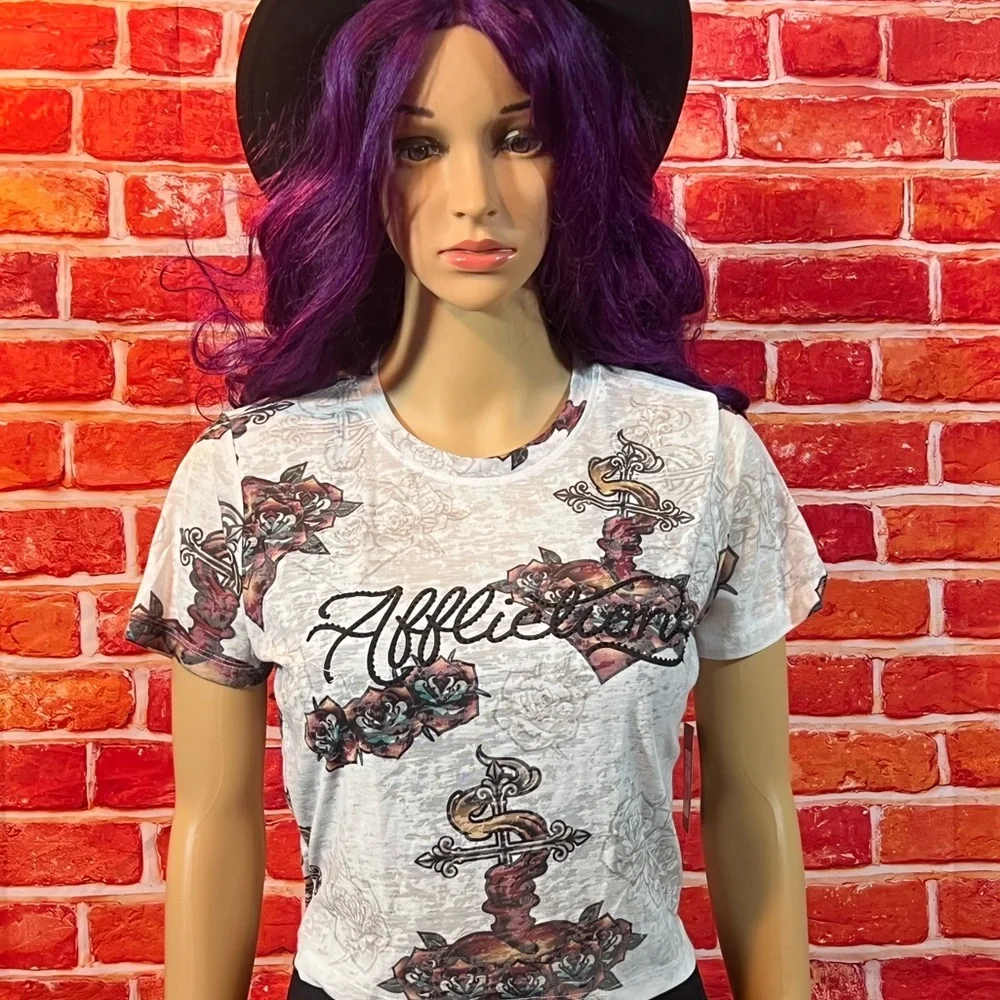 Affliction Women’s T-Shirt - Picture 10 of 13